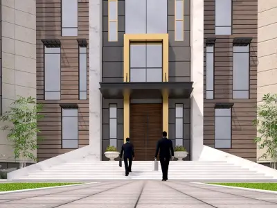 office building Low-poly 3D model shop