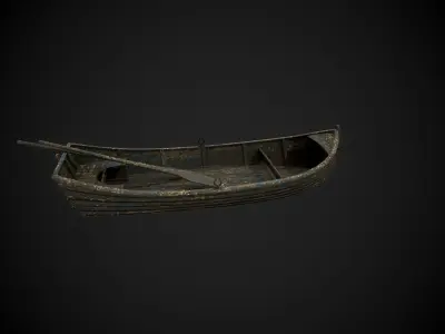 Row Boat 3D model get