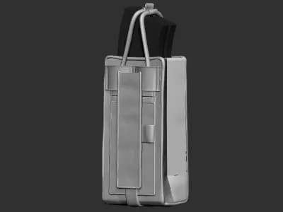 Military bag with ammunition 3D print model