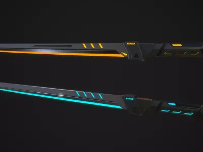Cyberpunk Swords 3D model purchase