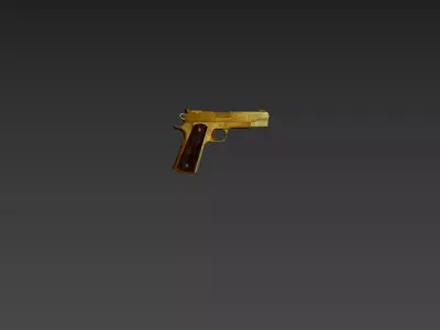 Colt Pistol 3D Model Low-poly 3D model