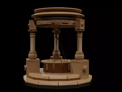 water well 3d model Free 3D model