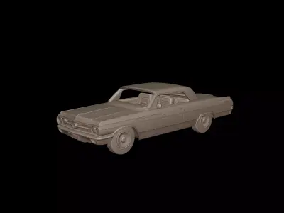 buick wildcat 1963 3d print model 3D print model
