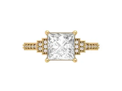 Princess Ring 3D print model 12