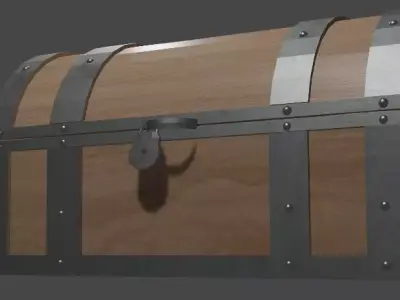 a LOW POLY TREASURE BOX Free low-poly 3D model