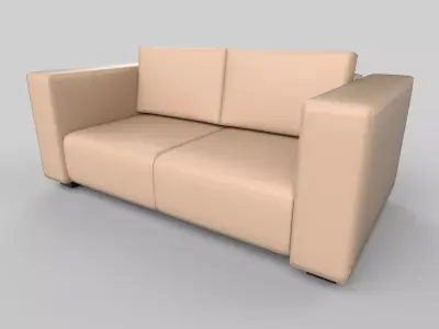 three seater sofa Low-poly 3D model buy