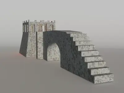 Ancient tower Low-poly 3D model purchase