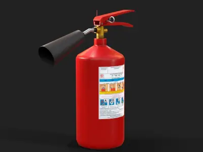fire extinguisher Low-poly 3D model shop