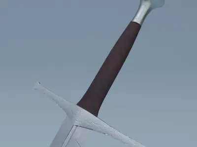 Sword two swords Low-poly 3D model purchase