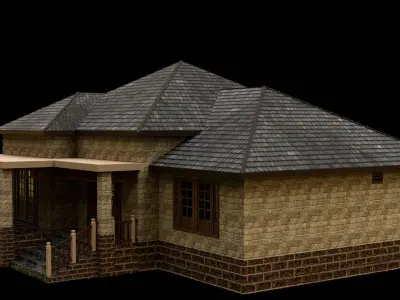 House 002 Free low-poly 3D model