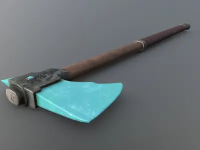 Axe - Diamond Low-poly 3D model