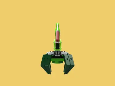 LINK HYDRAULIC THUMB KNUCKLE BOOM ARM CRANE LIFTING ATTACHMENT 3D model