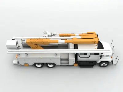 Service Utility Truck 3 Axle 3D model