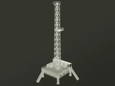 Oil Derrick 3D model purchase