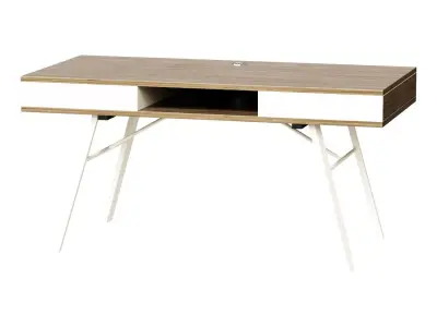Industrial book table with shelf loft accent16 3D model