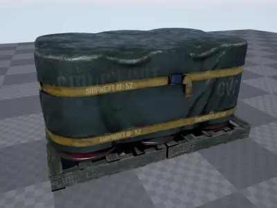 Military Containers Pack Low-poly 3D model