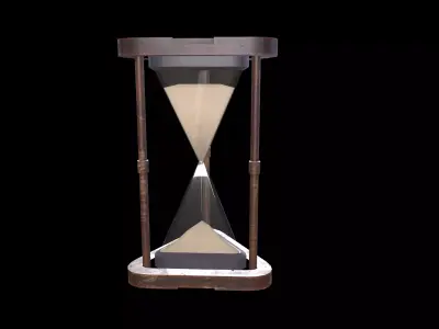 Vintage Hourglass Low-poly 3D model