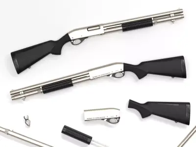 Remington 870 Marine Magnum Low-poly 3D model purchase