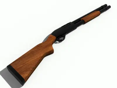 remington 870 Low-poly 3D model