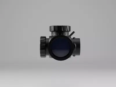 Vudu Riflescope 3D Model 3D model