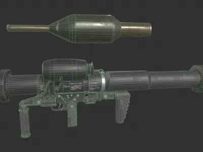 Panzerfaust-3 Low-poly 3D model