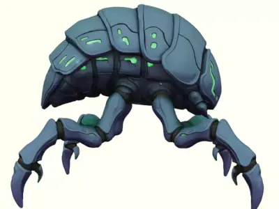 Neon Shell Crawler Free 3D print model