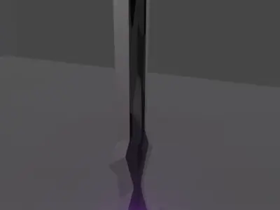 dagger sword with lights Low-poly 3D model