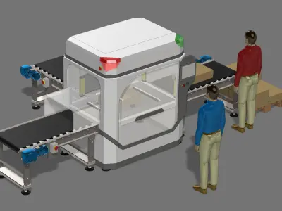 Industrial Unpacking Machine Concept 3D model