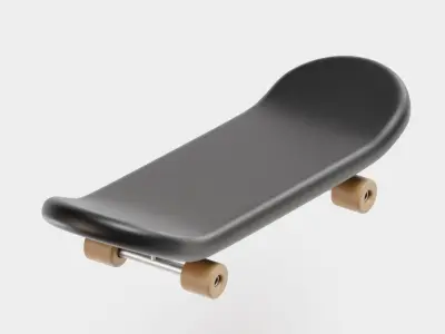 Skateboard 3d model Low-poly 3D model purchase