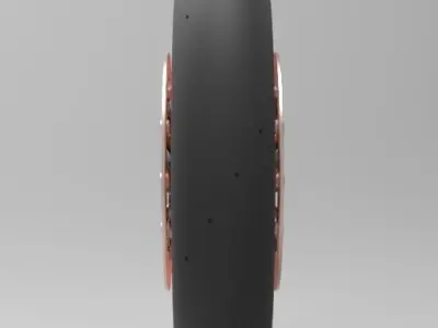 Front wheel from Top fuel bike 3D model