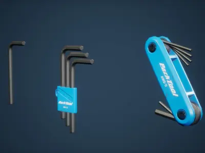Screwdriver Set Game Ready pair of screwdrivers Low-poly 3D model