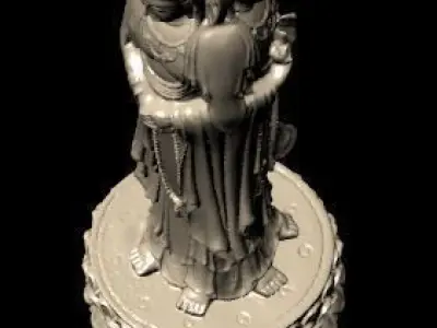 The Bodhisattva two buddha statues 3D print model