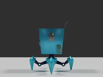 Robot Spider Low-poly 3D model order