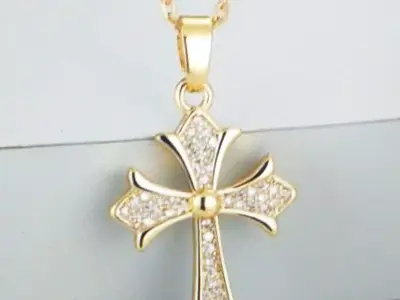 Cross necklace 3D model purchase