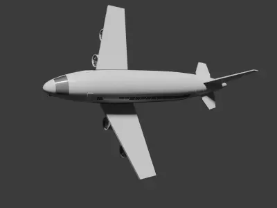 plane 3D Low-poly 3D model