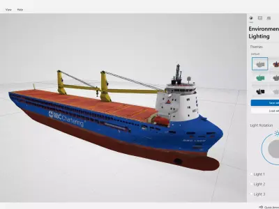 BBC Chartering Multipurpose Heavy Lift Vessel Low-poly 3D model