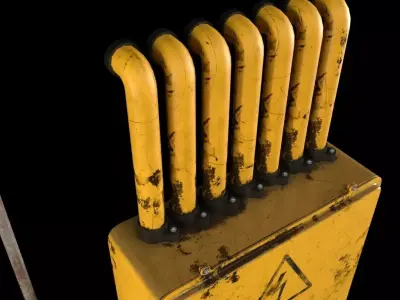 Game Ready 3D Fuse Box Low-poly 3D model