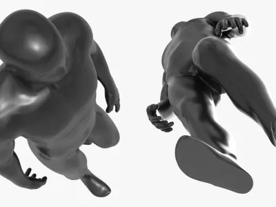Male Full Body Mannequin Rigged For Maya 3D model