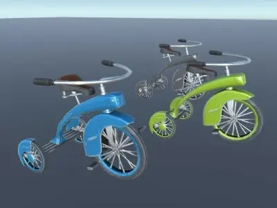 Assets in Unity 5  Triclye Low-poly 3D model