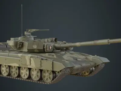 Tank 1B Low-poly 3D model