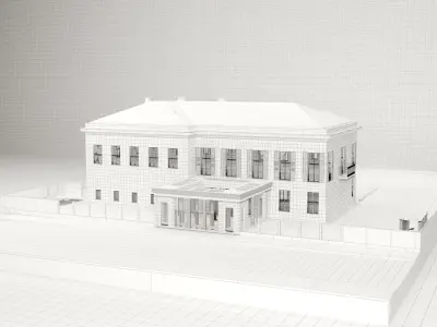 Neoclassicial Villa Germany Wiegand Haus Low-poly 3D model