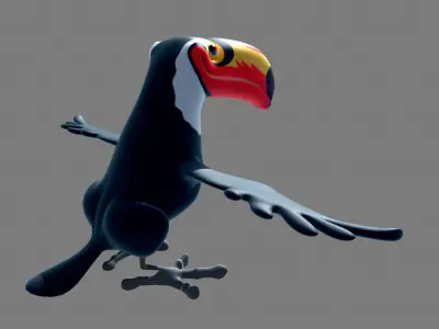 Low Poly Animals zebra Free low-poly 3D model