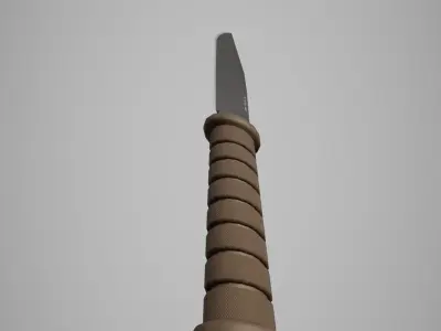 Knife Low-poly 3D model 4