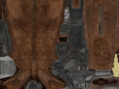 Shot Gun low poly wit texture Low-poly 3D model