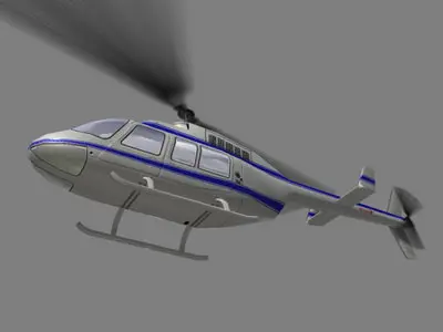 Jet Ranger V2 Helicopter Low-poly 3D model