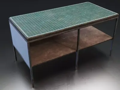 Industrial Cutting Table Low-poly 3D model