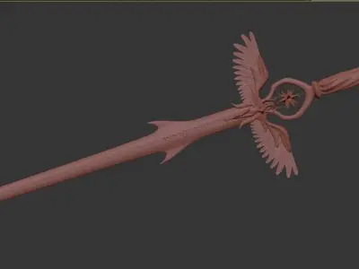 Angel sword Low-poly 3D model purchase