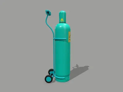 Propane Tank Low-poly 3D model 17