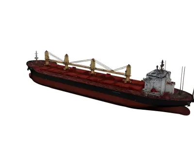 Heavy Duty Cargo Ship Bulk Carrier Vessel 3D model