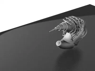 orugabot skull Free low-poly 3D model